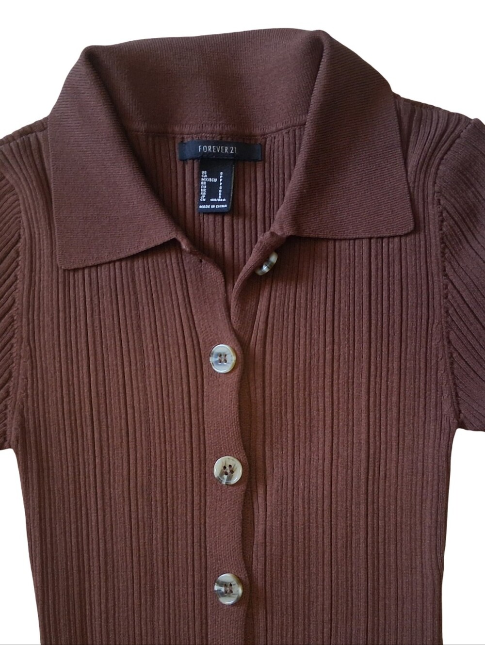 🆕️ Forever 21 Button Down Stretchy Dress - Size S - Picture 2 of 3